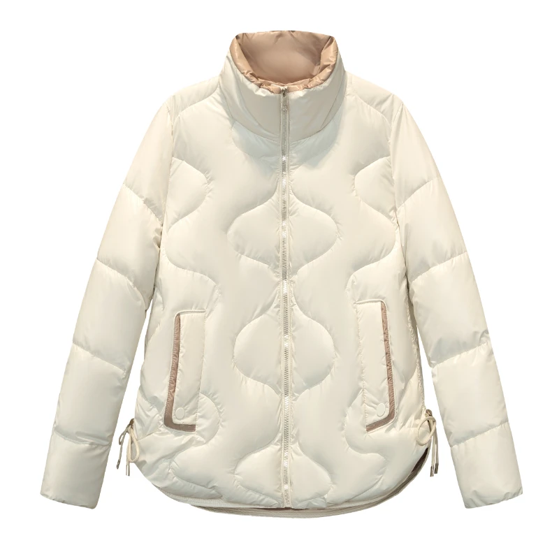 

Puffer Jacket Women Winter 2022 Oversized Bubble Coat Stand Collar Cotton Padded Korean Fashion Short Outerwear Factory Supply
