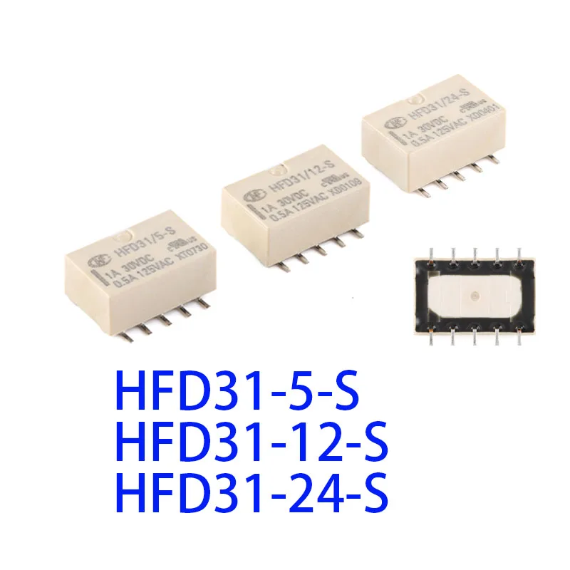

2 шт./партия, 10P 1A реле, 12VDC 24VDC-S HFD31/5 12 24-S 10PIN HFD31/5-S HFD31/12-S HFD31/24-S