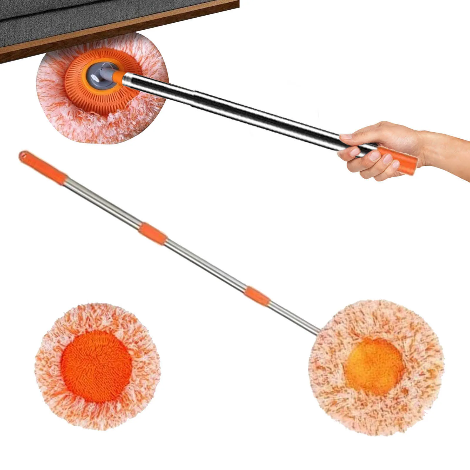 

1 Pcs 360° Rotatable Adjustable Cleaning Mop, Extendable Wall Cleaning Mop Easy Access To Difficult Corners