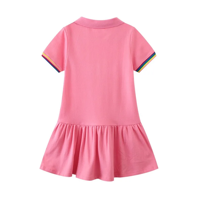 Платья для девочек летнее розовое милое элегантное платье принцессы Униформа с
