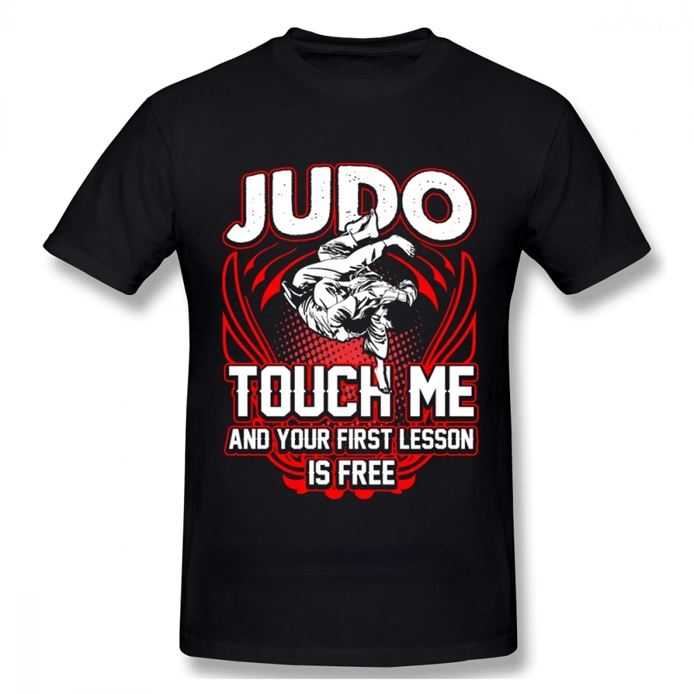 Judo Men's O-neck T Shirt Me And Your First Lesson Is-free Graphic Print Homme Tee