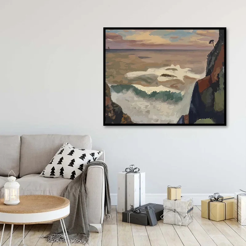 

1286058 Digital oil painting art oil mountain art oil painting living room floor decorative painting