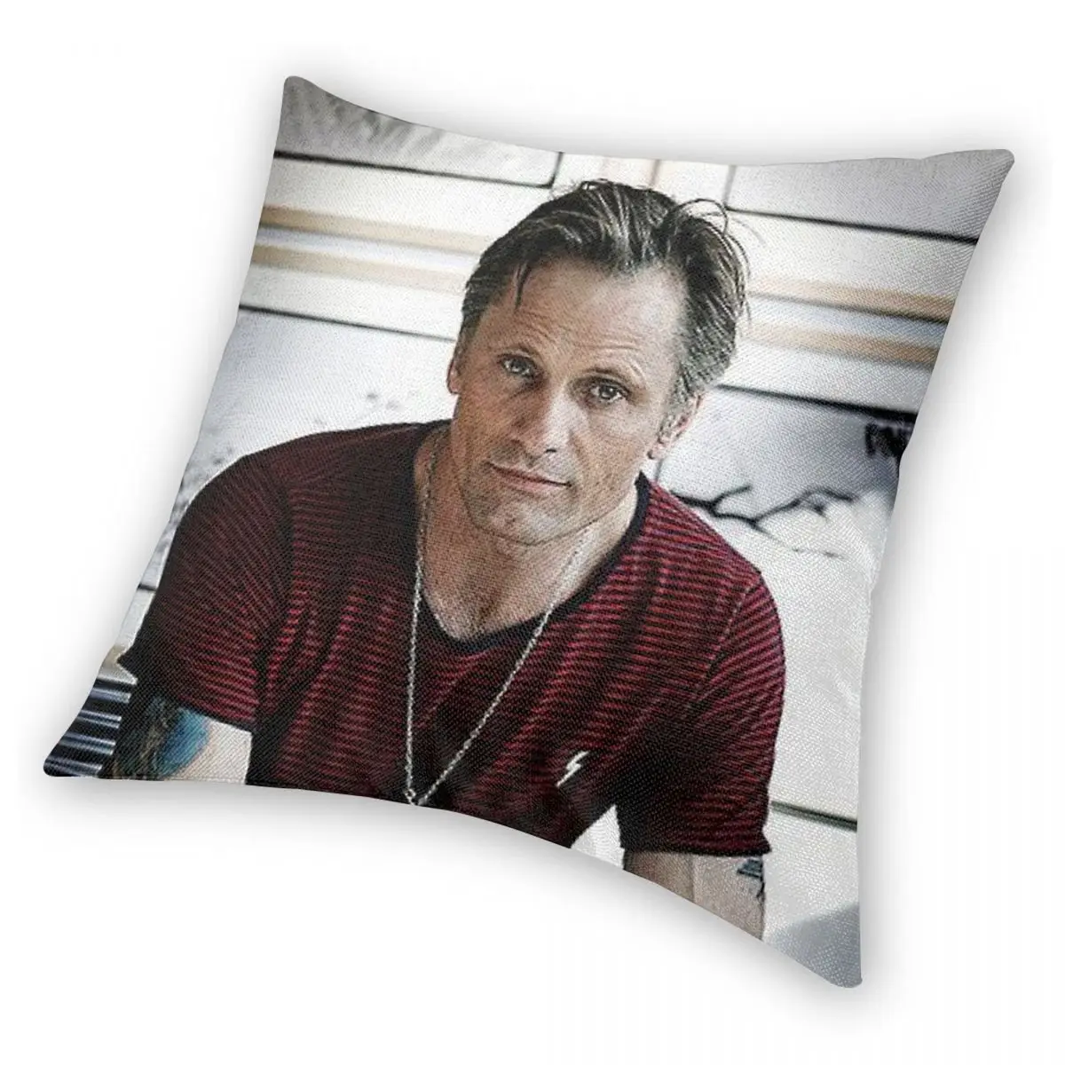 Наволочка Viggo Mortensen Actor из полиэстера, льна и бархата, креативная, с декоративной молнией, чехол для декоративной подушки, домашний чехол для подушки 45x45 (art.: 3920da18febe3) - 3920da18febe3