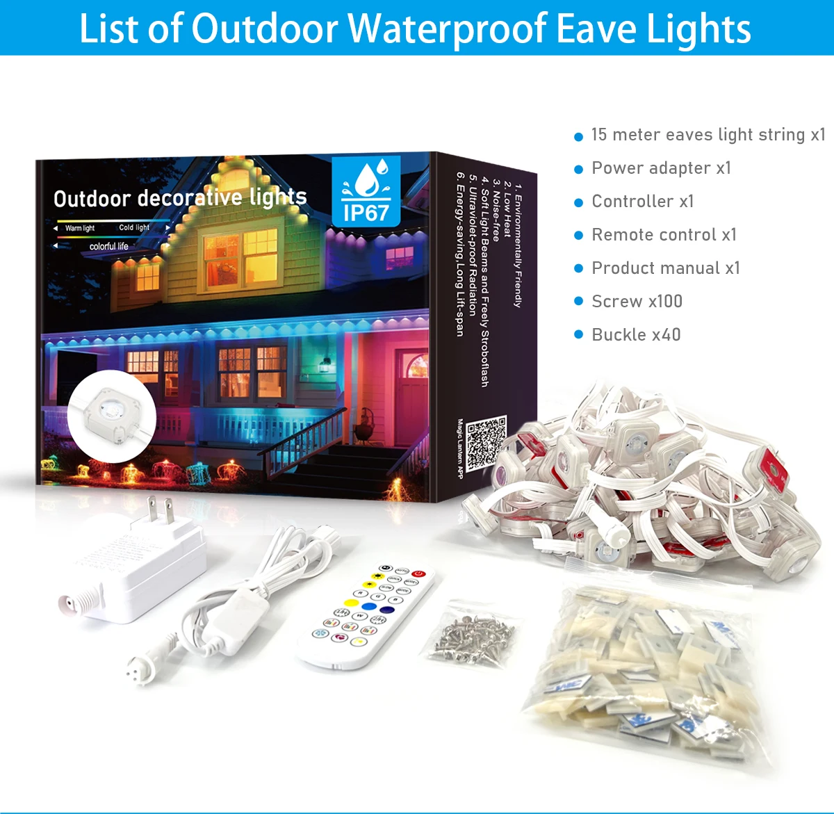 

RGB светодиодная лента Grensk для улицы 15 метров