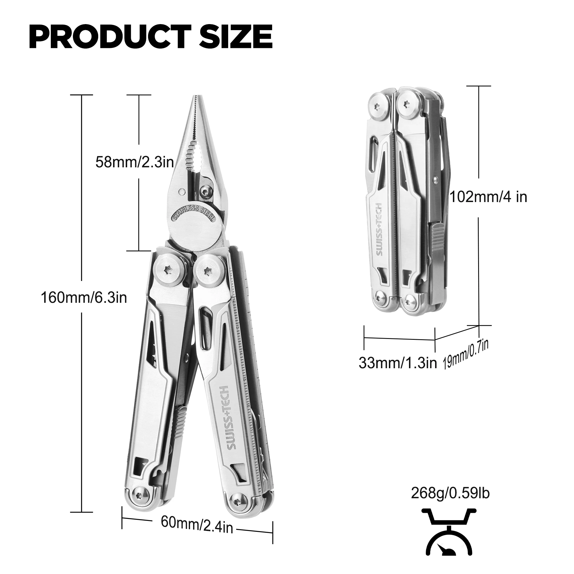 Швейцарские технологии 16 в 1 многофункциональные плоскогубцы для зачистки