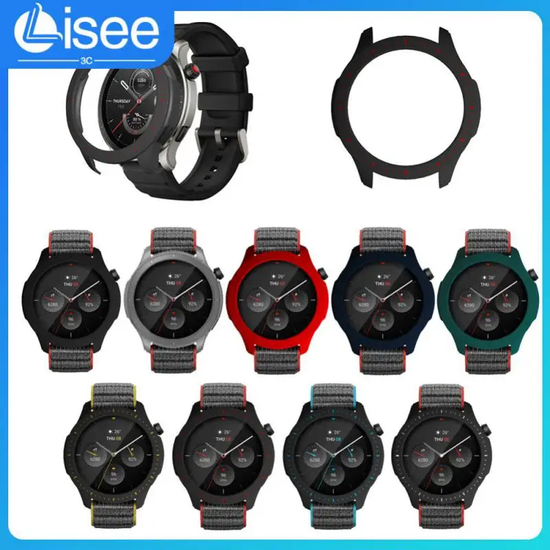 

Protector Case Silicone Cover For Amazfit Gtr 4 Monochrome Bicolor Bumper Smartwatch Protective Shell Frame Protective Bumper
