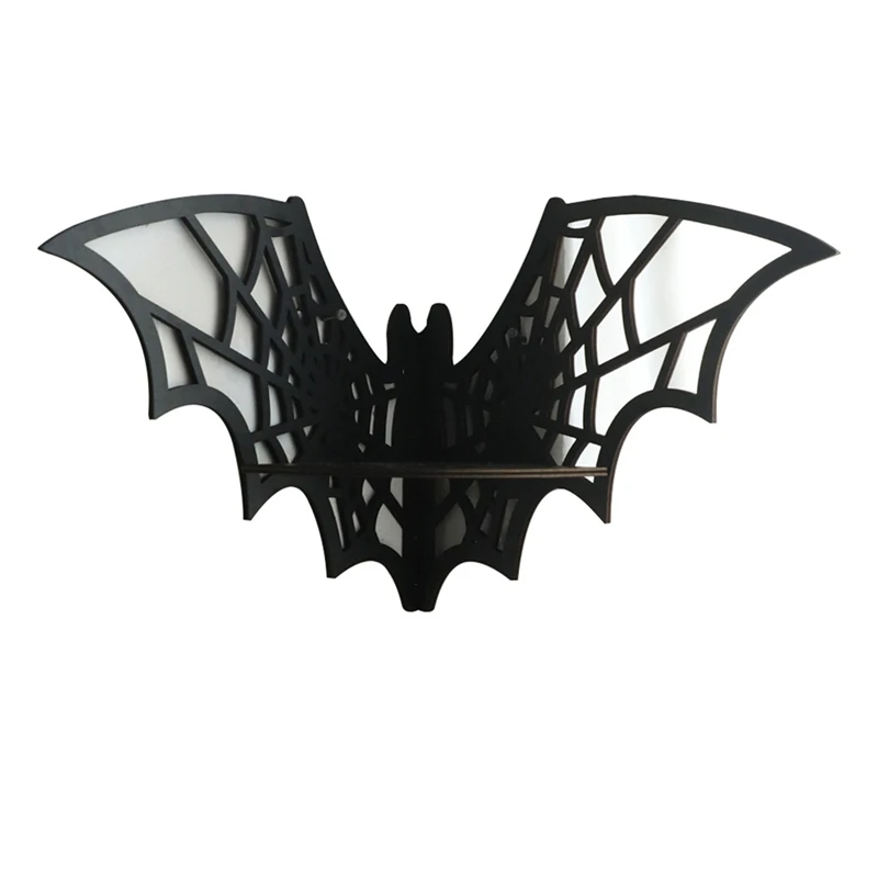 Рамка с рогом летучей мыши деревянная плавающая угловая полка мышью готическая