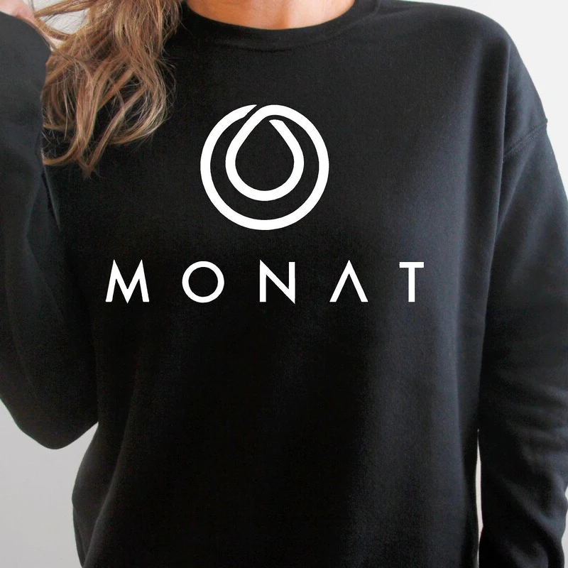 

Monat Crewneck Sweatshirt Women Men Harajuku Letter Printed Hoodie Pullovers Long Sleeve Loose Women's Clothing School Clothes
