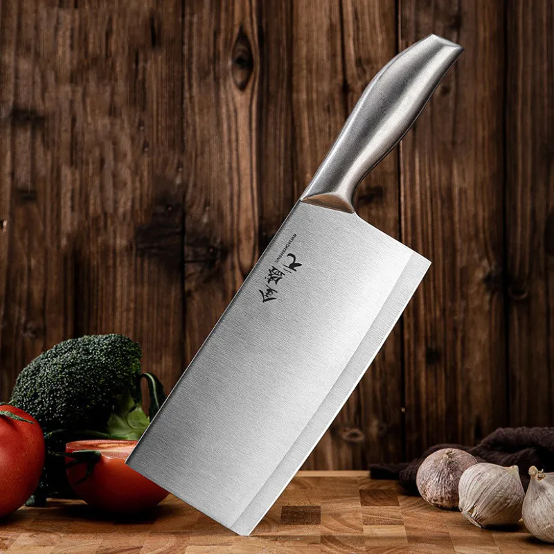 Chinese Kitchen Knife Stainless Steel Knives 4Cr13 High Carbon Cleaver Durable Chef Slicing Chopping Knife Ultra Sharp Blade