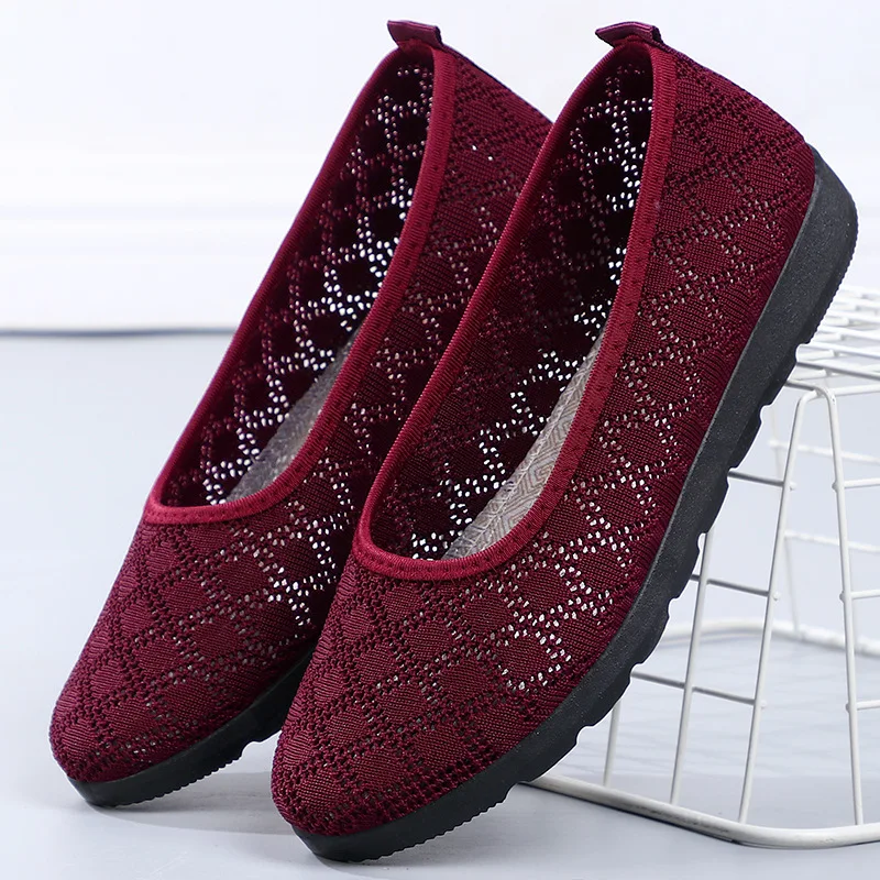 

Туфли женские сетчатые Нескользящие, дышащие лоферы, повседневная обувь для прогулок, плоская подошва, летняя обувь