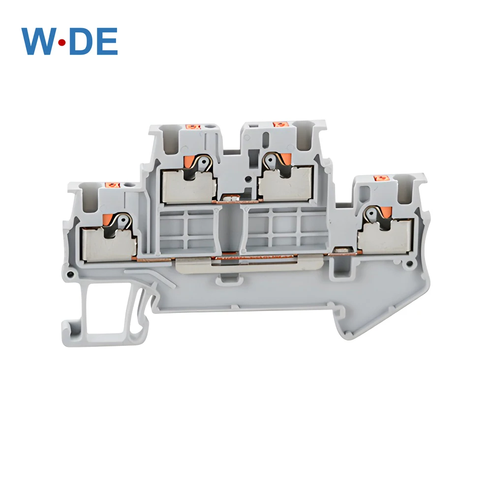 

5pcs Din Rail Terminal Block PTTB-1.5 Electrical Connector 1.5mm Double Layer Spring Wiring Connection Wire Conductor PTTB1.5