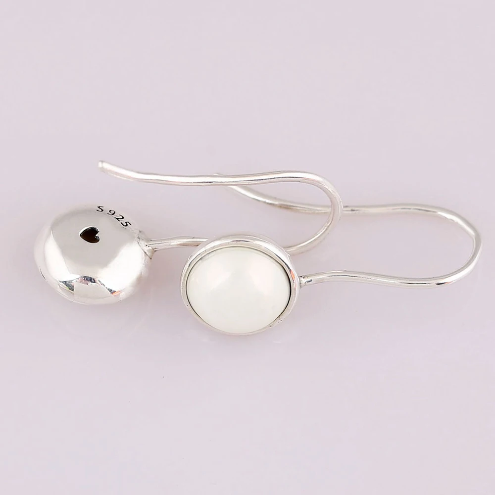 Аутентичные 925 пробы Серебряные Оригинальные светящиеся капли Европа серьги