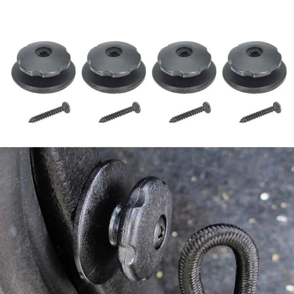 

Interior Trim Hooks 4pcs Black Car Accessories Car Trunk Hook Cargo Net High Viscosity Mount Set Plastic Brand New