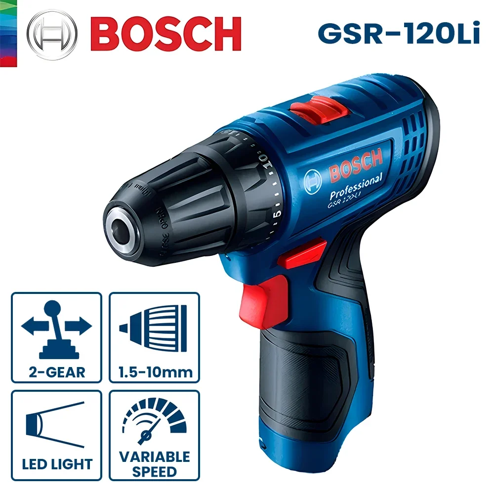 Bosch GSR 120-Li Аккумуляторная электрическая отвертка-дрель 30 Нм Многофункциональная