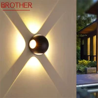 brother modern simple wall lamp led outdoor waterproof ip65 external sconces for decor courtyard balcony corridor lights