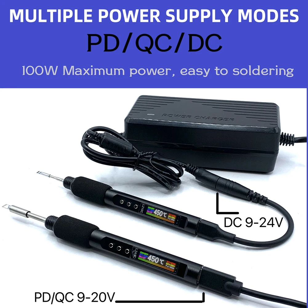 Цифровой умный паяльник PD100W паяльная станция с регулируемой температурой