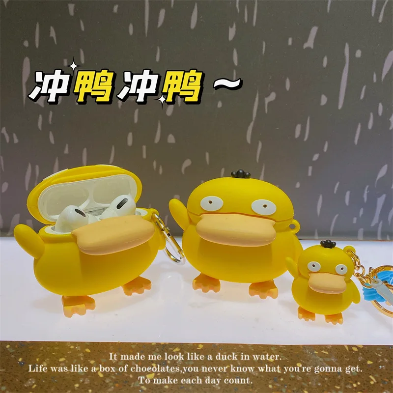 

Cartoon Waving Duck Case for AirPods 1 / 2 / 3 Pro Case Cover TWS Bluetooth Earbuds Accessories Protective Case Cover