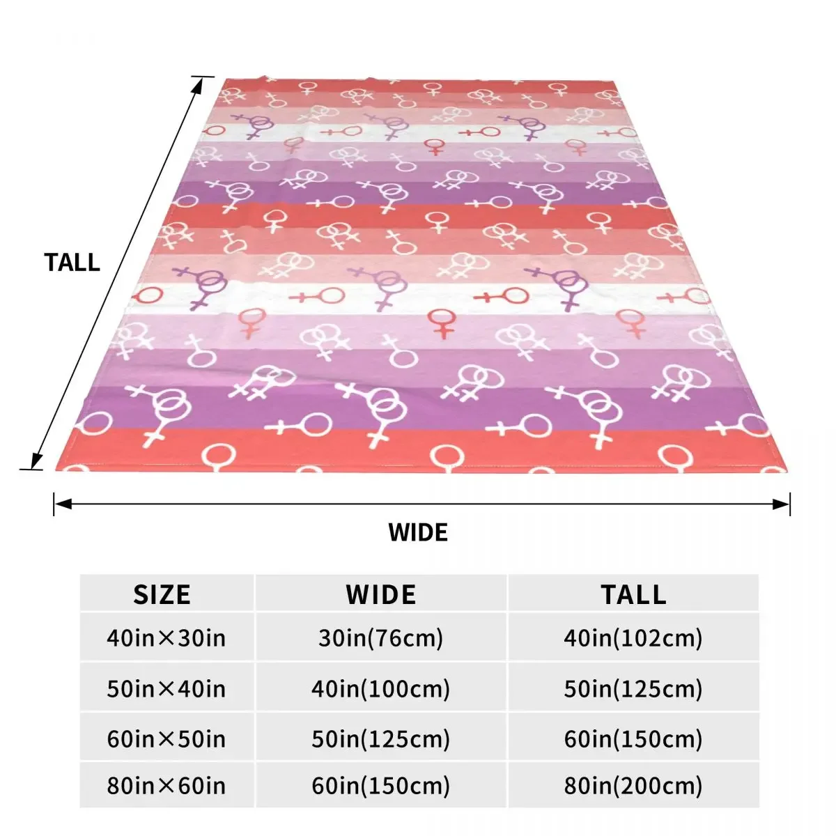 Одеяло с флагом гордости лесбиянок женское одеяло для пол ЛГБТК гей-любовь