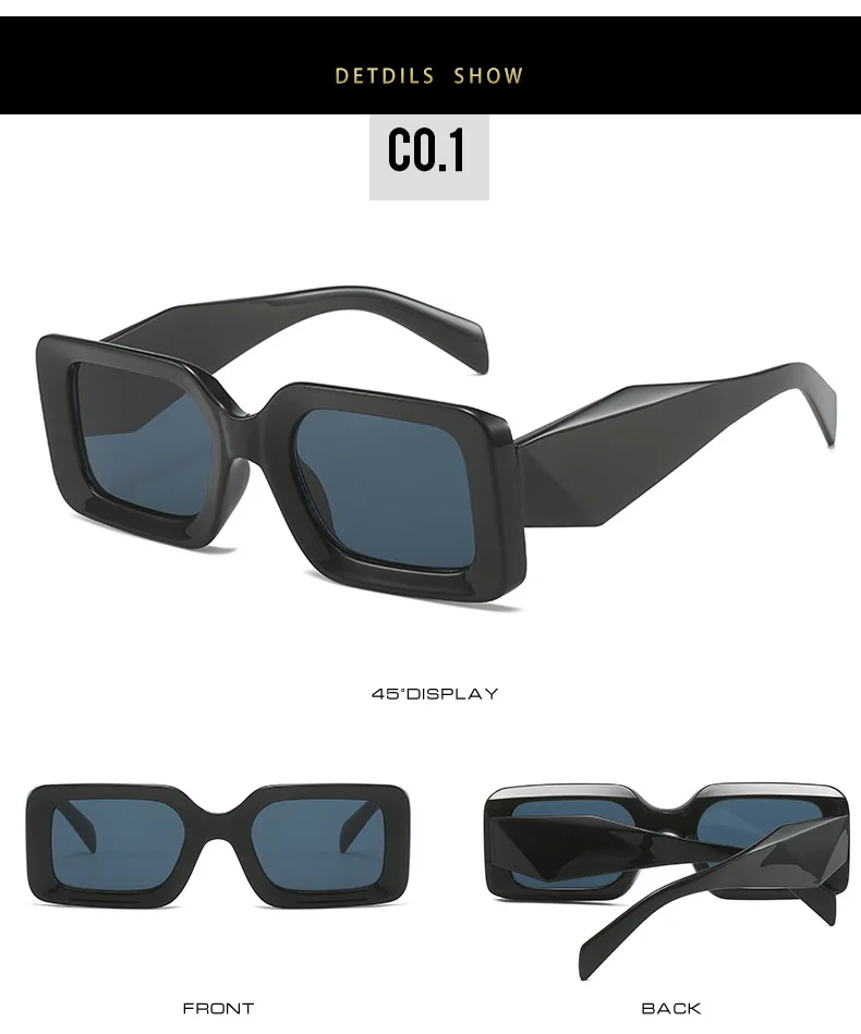 Новинка 2024 солнцезащитные очки с квадратной оправой модные Универсальные