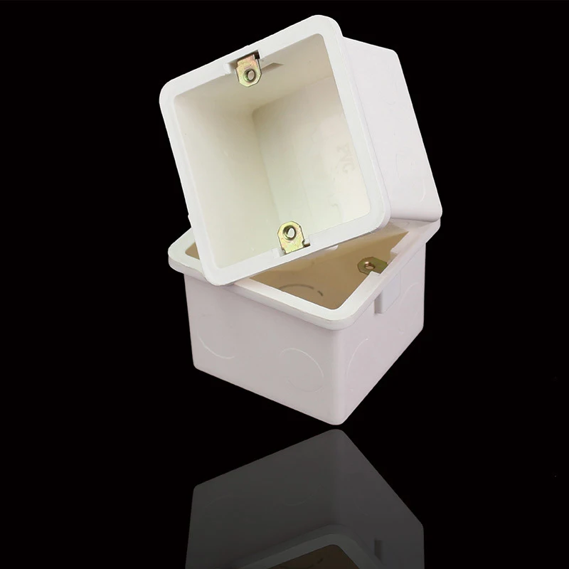 

86 Type Wiring Box 50mm Cassette Wall Mount Switch Dark Box PVC Flame-retardant Junction Bottom Box