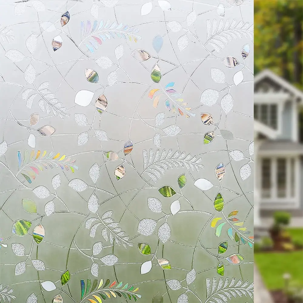 

Window Film, 3D Decorative Static Cling Window Privacy Film, No Glue Removable Glass Sticker, Anti UV Window Tint Film for Home