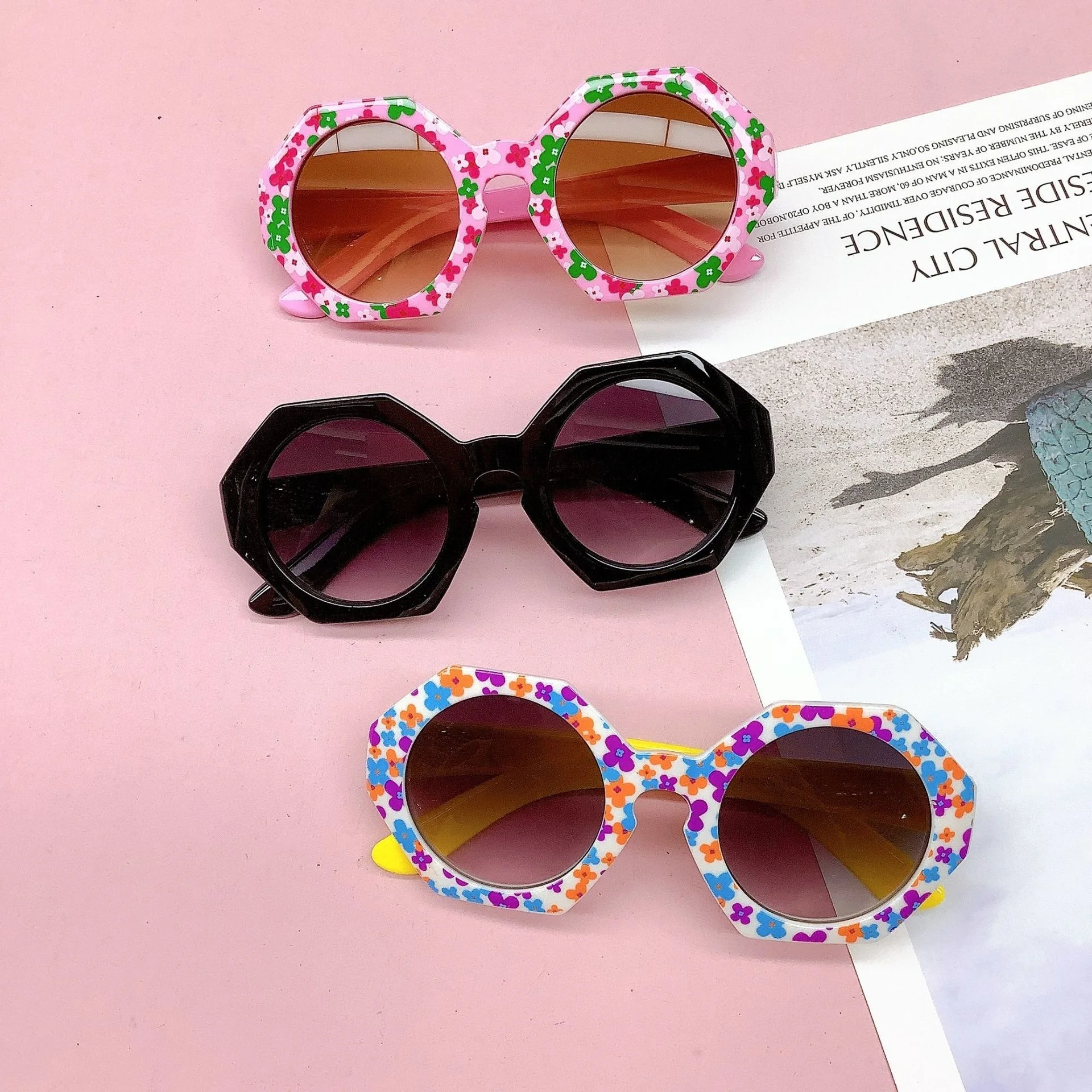 

children's sunglasses Fashion wrapped New flower UV protection trend Boys and girls Children's sunglasses Sunvisor