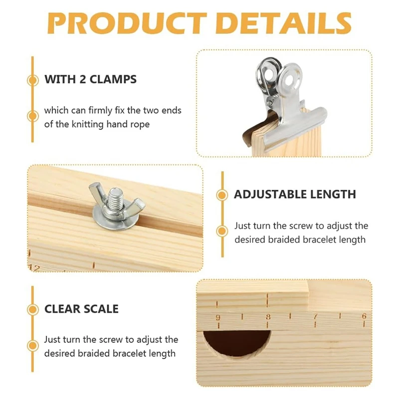 Приспособление для браслета из горячего дерева с 2 зажимами регулируемый