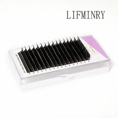 LIFMINRY лотки для наращивания ресниц, черные искусственные ресницы, 5 лотков — детальный вид товара