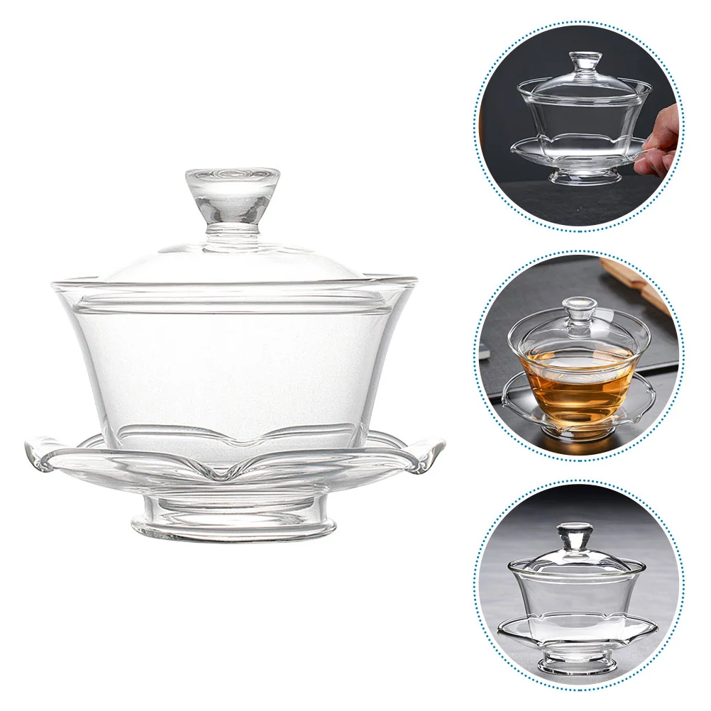

Tea Bowl Clear Coffee Cups Lids Kung Fu Tea Cup Set Tea Set Tea Cup Saucer Lid Glass Chinese Tea Cup