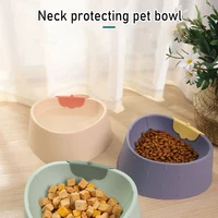 cartoon strawberry cat bowl non slip neck guard anti overturning pet cat feeder pets supplies dog feeder cat food container