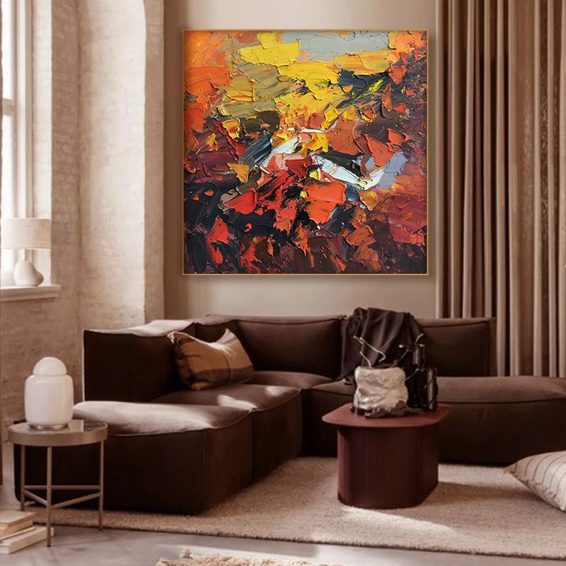 

Hand-painted Oil Painting Art Texture Painting Living Room Modern Minimalist Hanging Painting Porch Abstract Decorative Painting