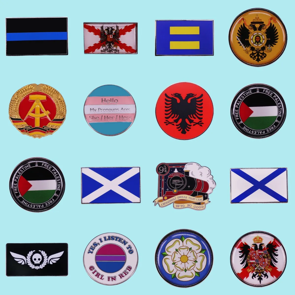 Эмалированные булавки для мужчин и женщин патриотизм металлическая брошь на