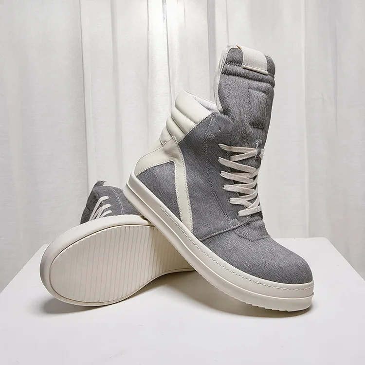 Винтажная повседневная обувь Rick мужские высокие кроссовки из конского волоса