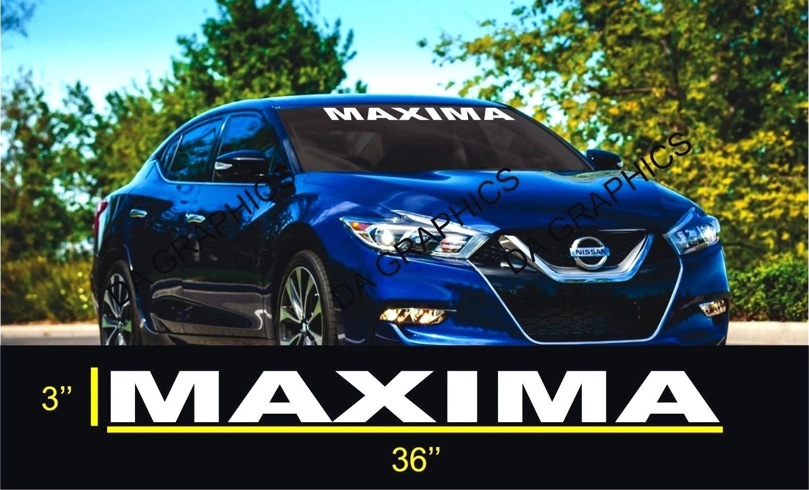 

For NISSAN MAXIMA Decal Windshield Sticker Car Vinyl Graphics