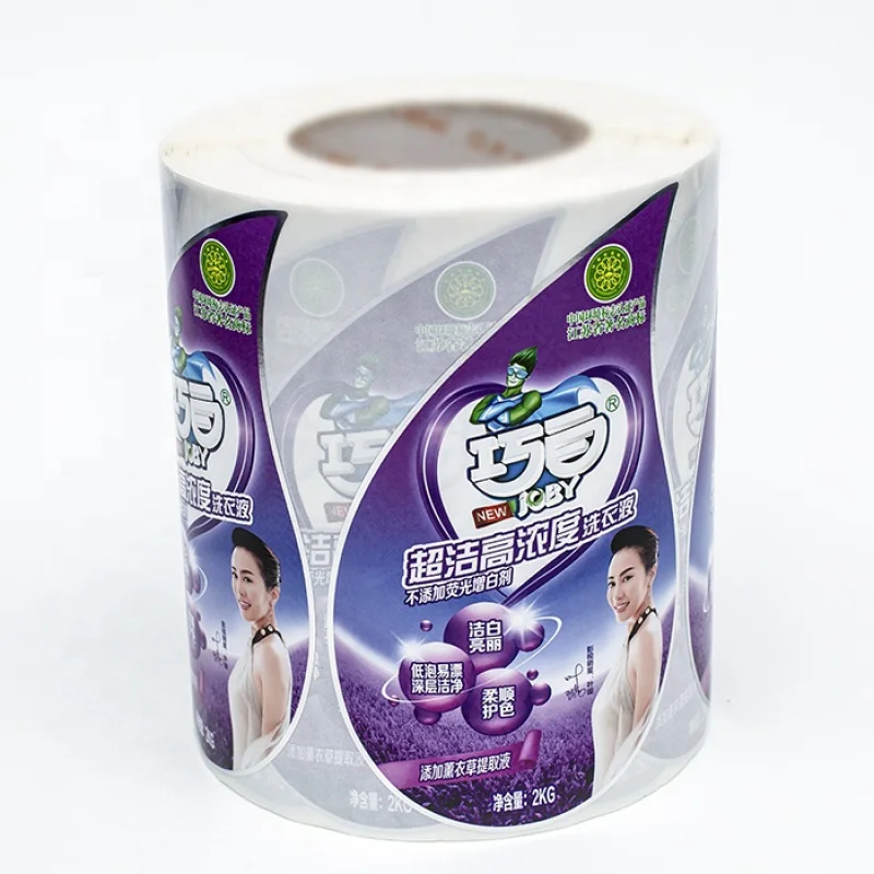 

custom eco friendly irregular shape waterproof bopp self adhesive laundry liquid detergent label sticker for bottle