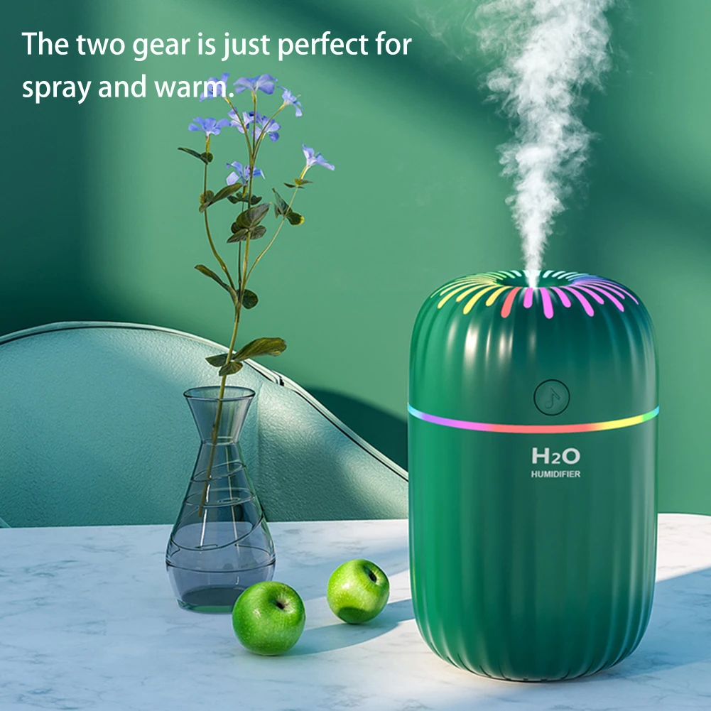 

300ml Electric Air Humidifier Aroma Oil Diffuser Silent Portable Mini Mist Sprayer with Colorful Night Light for Home Car