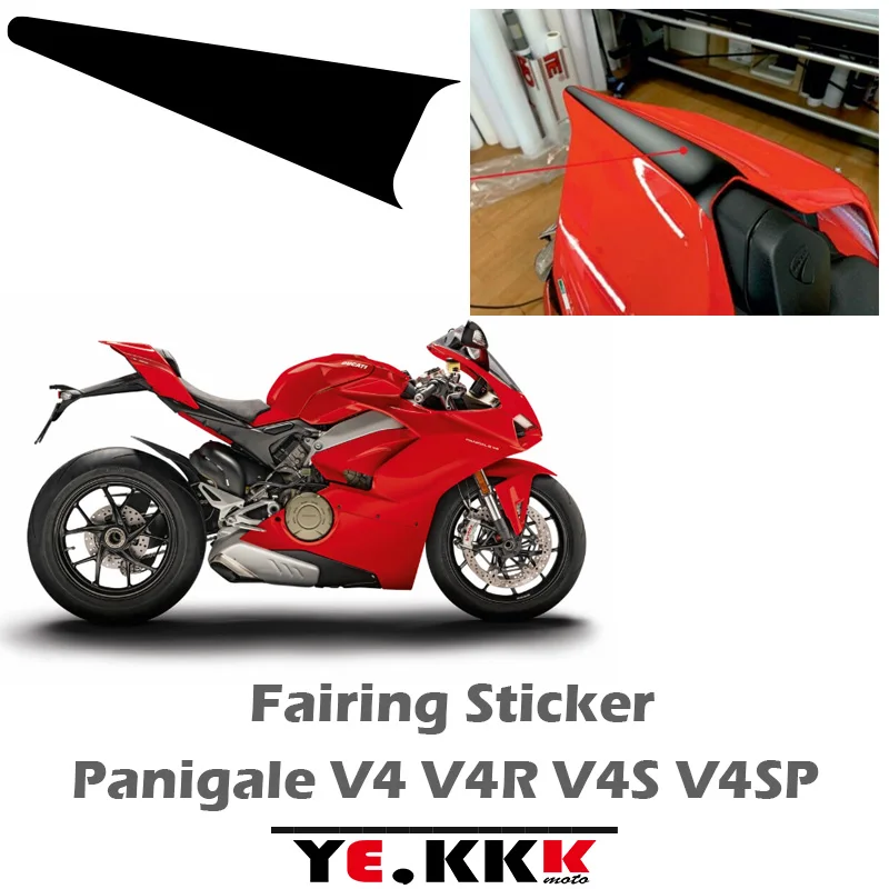 

For DUCATI Panigale V4 2020 V4s V4r V4sp Rear Tail Rear Fairing Custom Sticker Decal Matt Black Red V4 Logo Du Pa X4