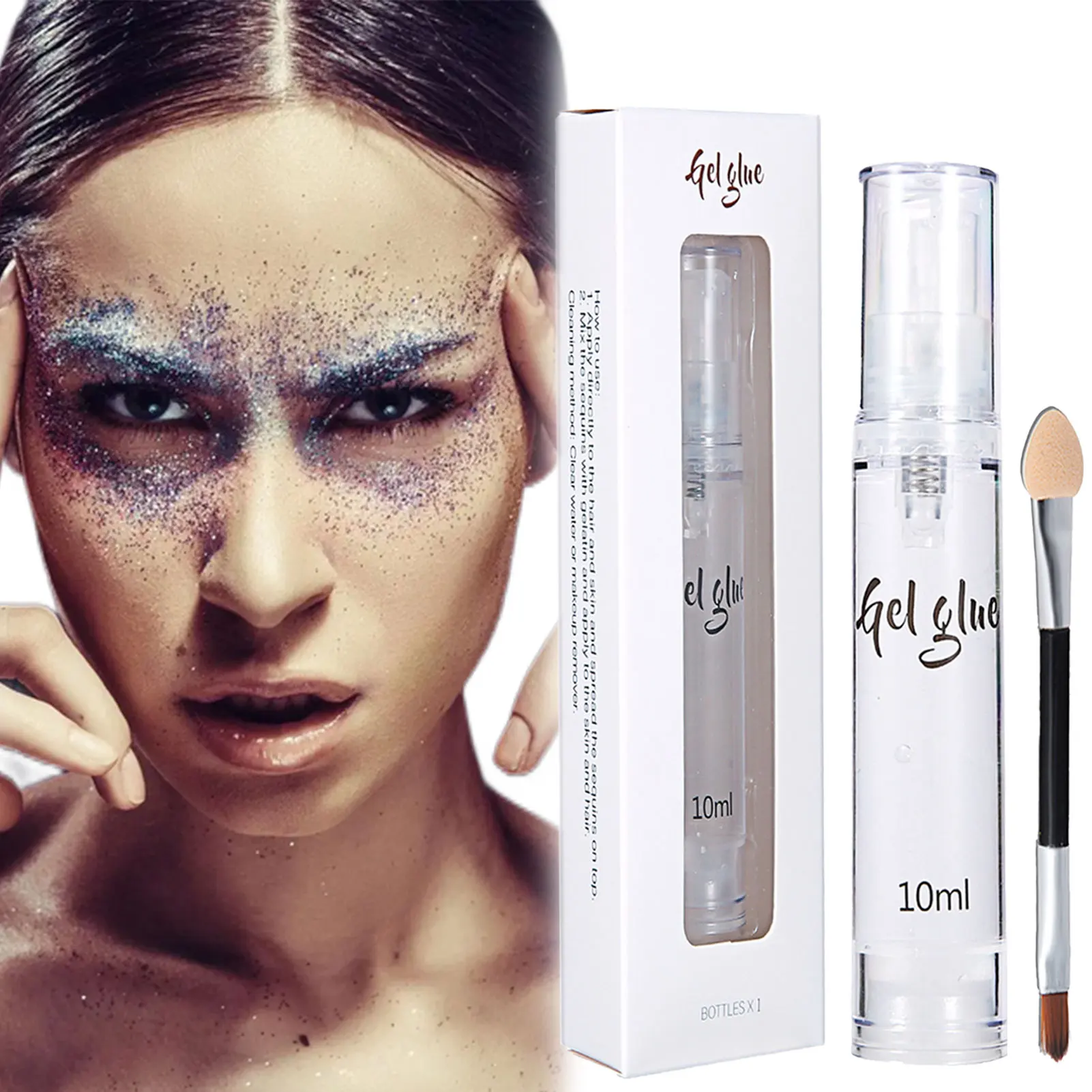 

Гель с блеском для тела, клей для тела, блеск для кожи, клей, косметика, Живопись тела, лицо, брови, волосы, гель для ногтей, инструмент для крас...