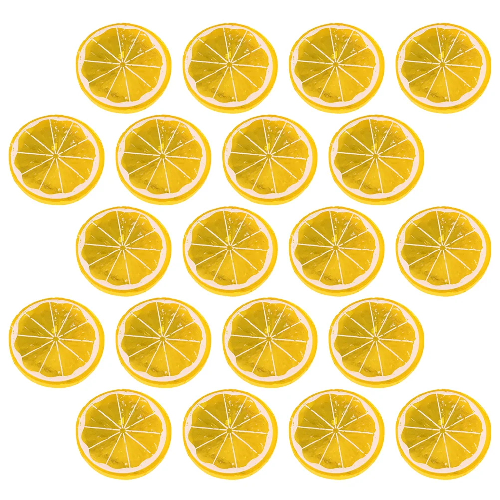 

Lemon Slices Fruit Artificial Fake Model Simulation Slice Realistic Faux Prop Fruits Kitchen Mini Grapefruit Lemons Table