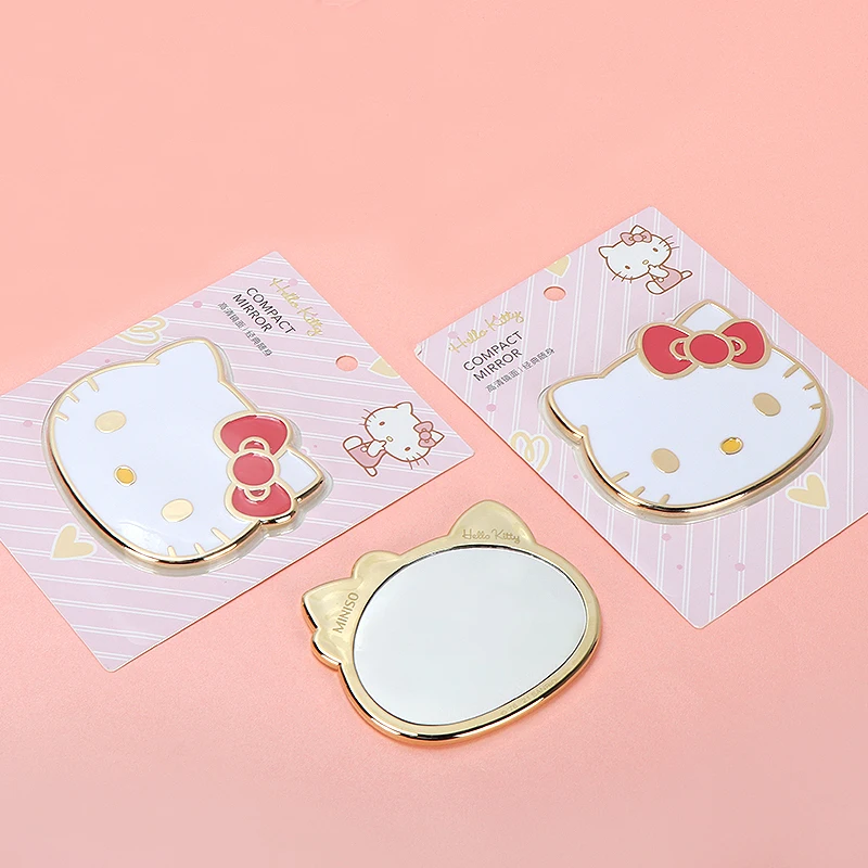 

Genuine Hello Kitty Mirror 산리오 Portable Mirror Single Face Mini Small Portable Makeup Mirrors Classic Cute Kawaii Girl Gift