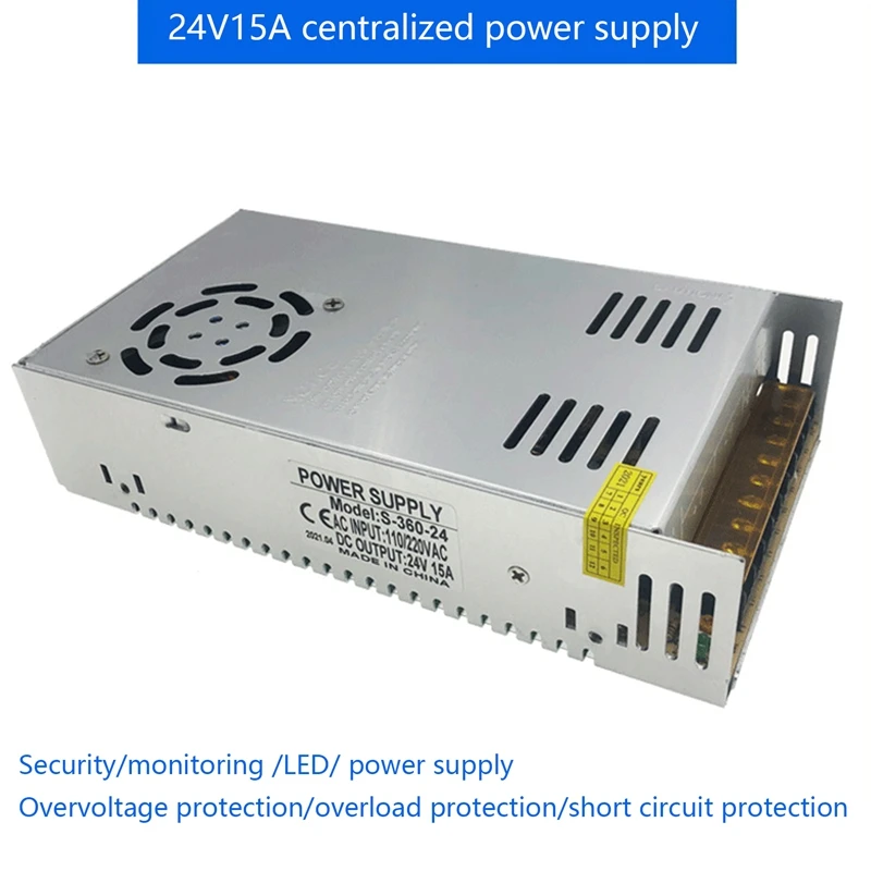 

24V 15A Transformer LED Power Adapter Switch AC110V-220V Power Supply for CCTV 3D Printer LED Strip