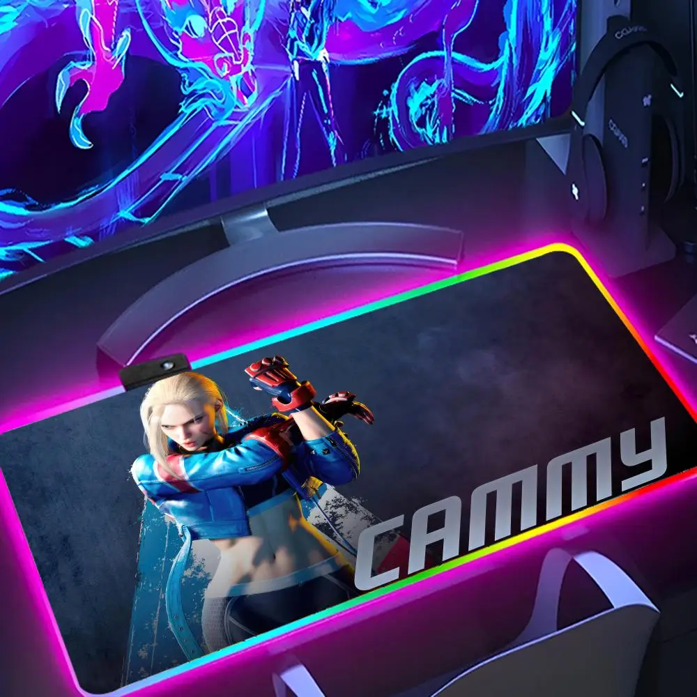Коврик для мыши S-street-F-Fighter 6 популярный большой RGB коврик XXL настольные коврики из
