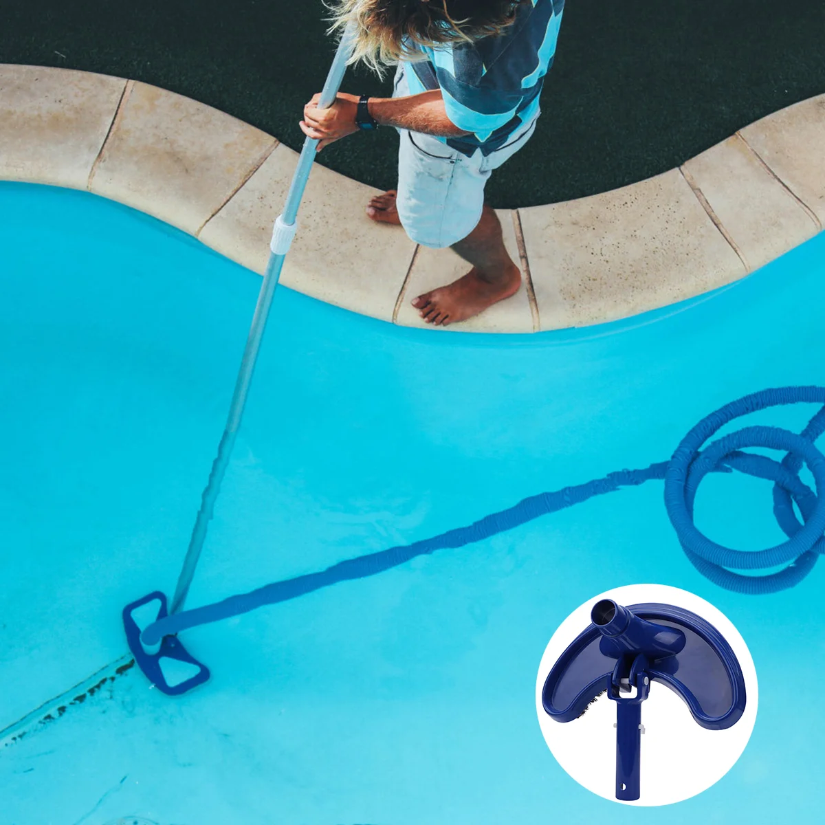 

1Pc Pool Cleaning Head Buckle Useful Cleaning Brush Pool Curved Suction Head