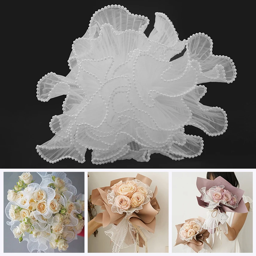 

28cm*4.5M Craft Decor Packaging Wave Yarn Floral Bouquet Wrapping Paper Wedding Party Craft Paper Florists Materials