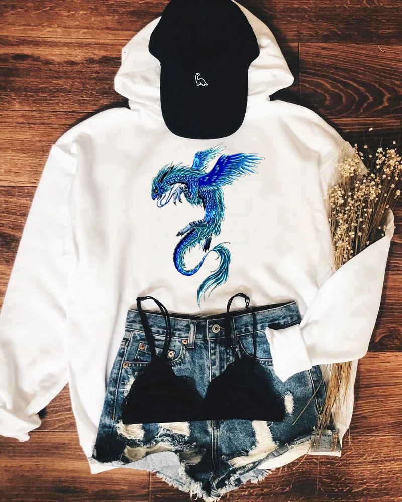 

Женский модный пуловер в виде дракона, милый Графический уличный стиль, хипстерский Топ в стиле гранж и tumblr для молодых людей
