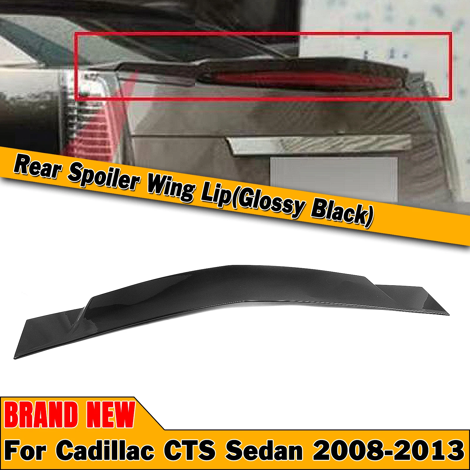 

Задний спойлер, крыло губы для Cadillac CTS 2008-2013 Седан, 4 двери, глянцевый черный Автомобильный разделитель крышки багажника с откидной крышкой, к...