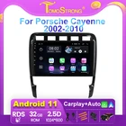 Автомобильный GPS-радиоприемник RDS для Porsche Cayenne 2002-2010 четырехъядерный Android 11 2 ГБ + 32 ГБ Carplay WIFI 2.5D аудио-навигация