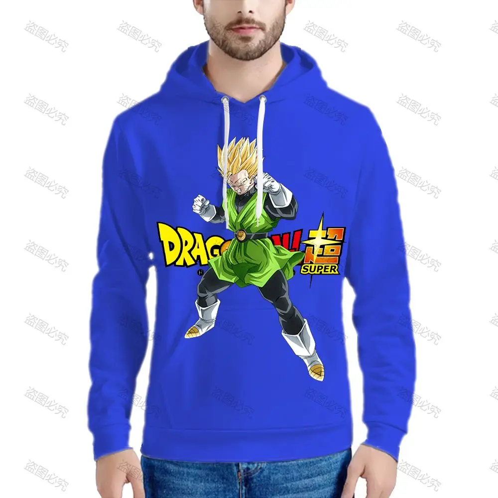 Harajuku Man Sweatshirts HD Prin Essentials Hoodies for Men Leisure Men's Clothing Dragon Ball Z Anime Kid's Hoodie Autumn New