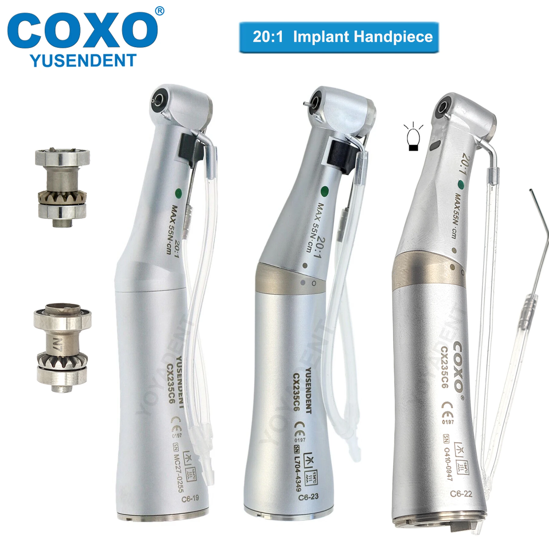 Стоматологический наконечник для имплантатов COXO 20:1 оптоволоконный