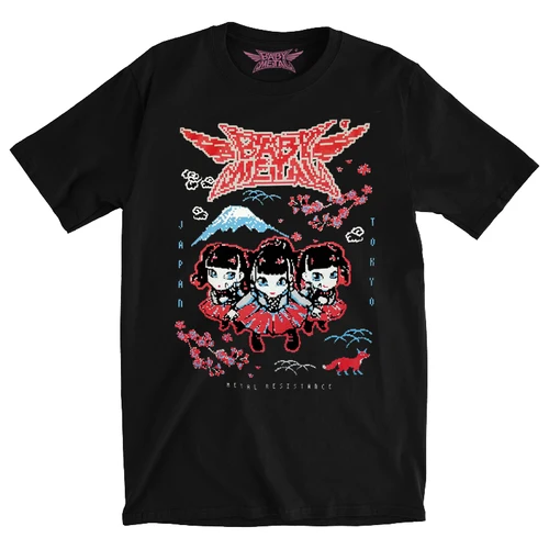 

Japanese Style Kawaii BABYMETAL T-shirt Heavy Metal Band Short Sleeve Cotton T-Shirt Men and Women Hip Hop Oversized Tops